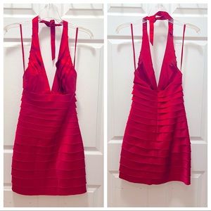 BCBGMaxAzria Halter Cocktail Dress